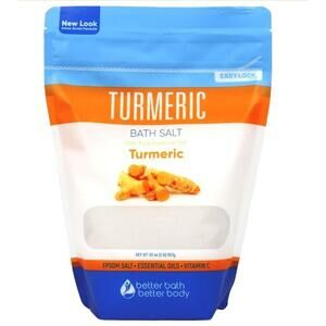 Muscle Soak Bath Salt 32 Ounces Epsom Salt with Turmeric